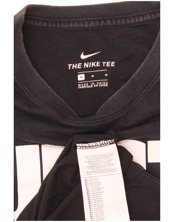 Nike Herre grafisk T-shirt Top Medium Sort Bomuld