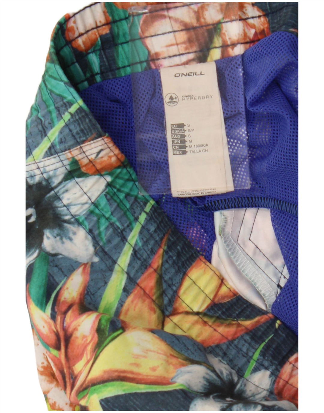 O'Neill badeshorts til mænd, små blå blomsterpolyester