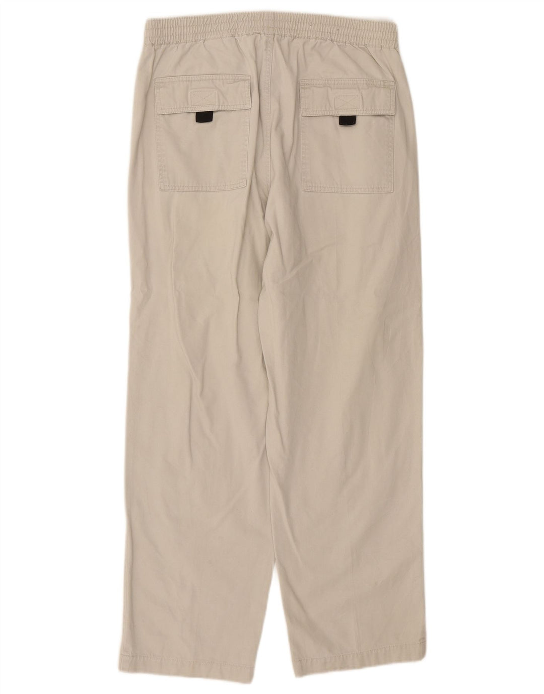 EDDIE BAUER Mens Straight Chino Trousers Medium W32 L28 Off White Cotton