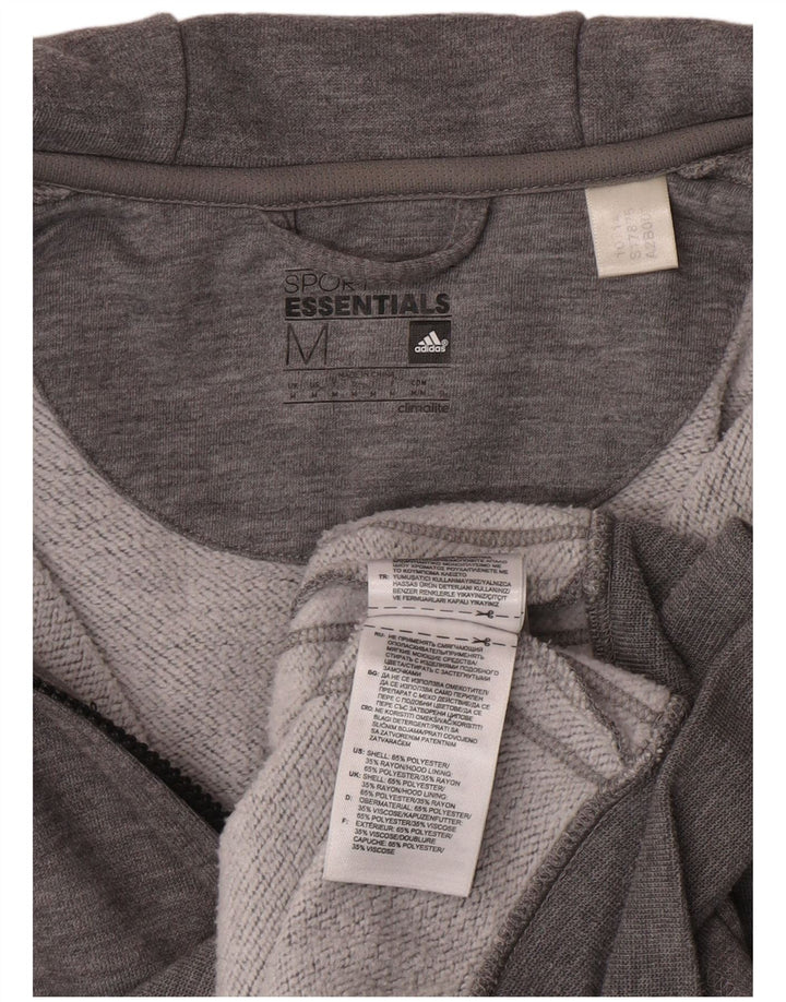 Adidas Herre Climalite Hættetrøje med lynlås mellemgrå polyester