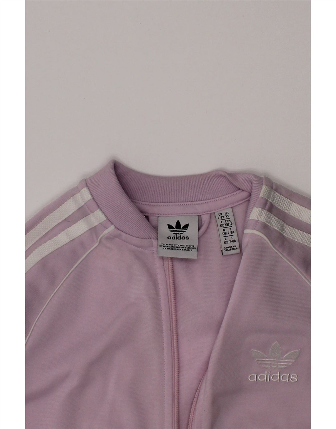 ADIDAS Pigetræningsdragt Topjakke 7-8 år Lilla polyester