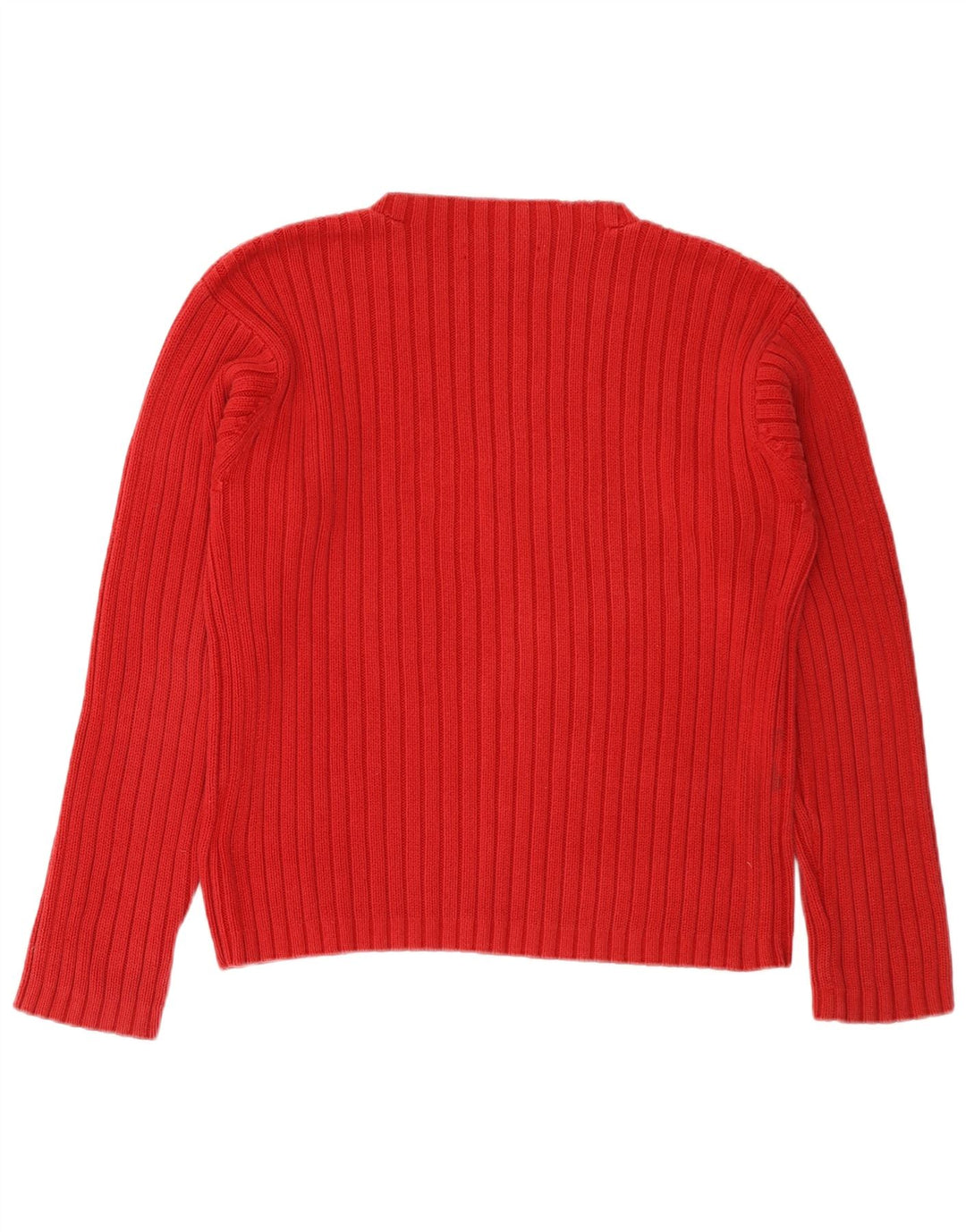 TOMMY HILFIGER grafisk sweater med rund hals til kvinder UK 14 Medium Rød