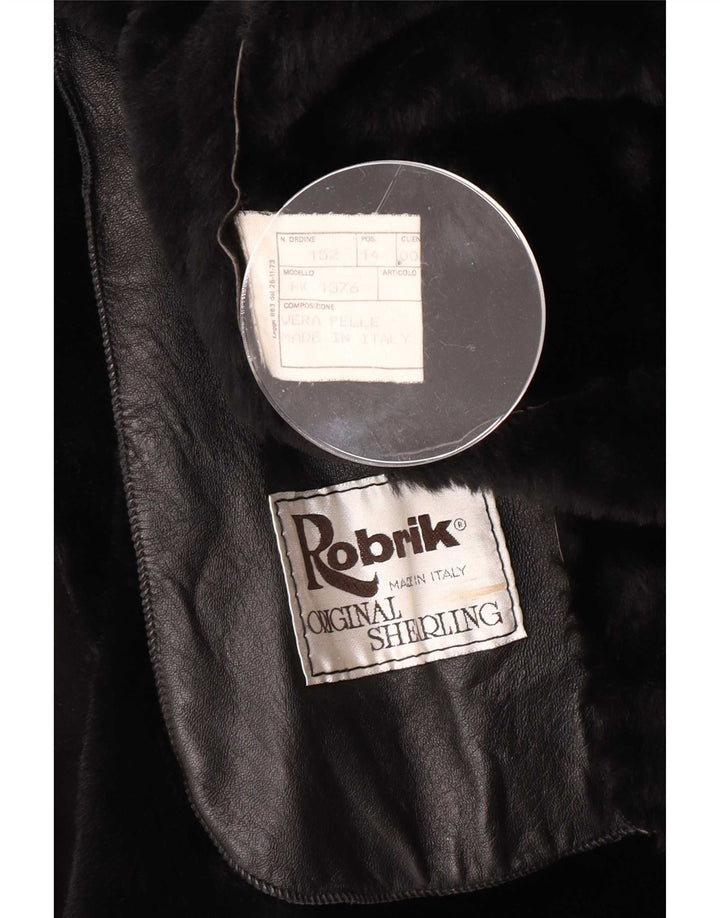 Robrik Dame Shearling Cape Coat IT 44 Medium Brun