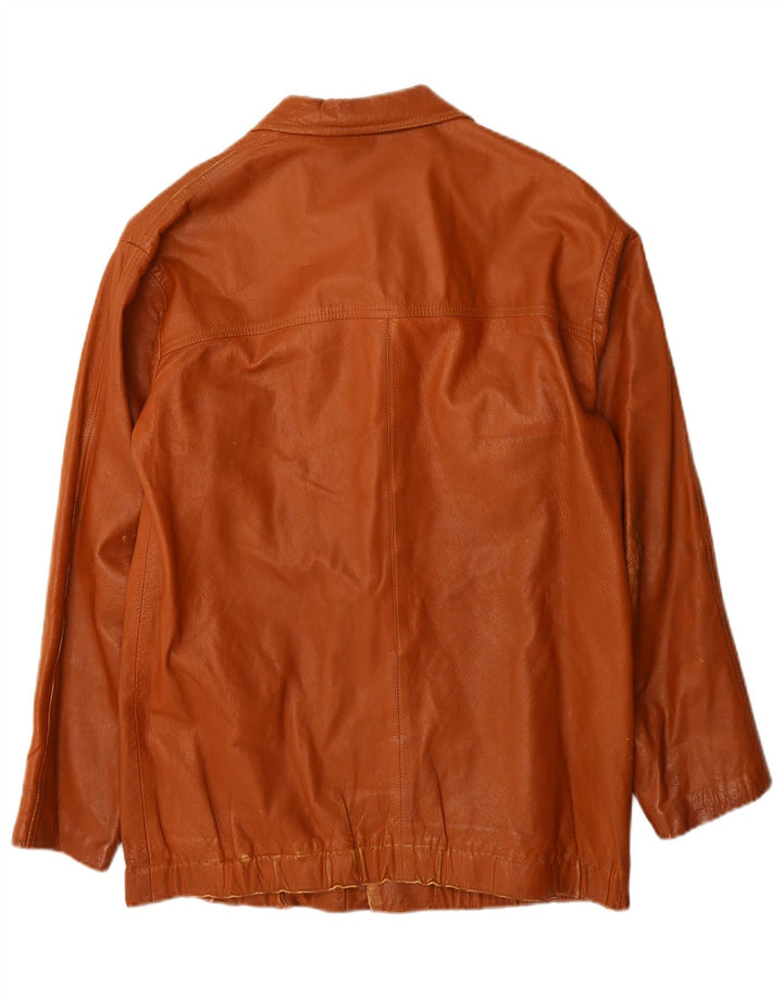 Vintage herre læderjakke UK 36 Lille brunt læder