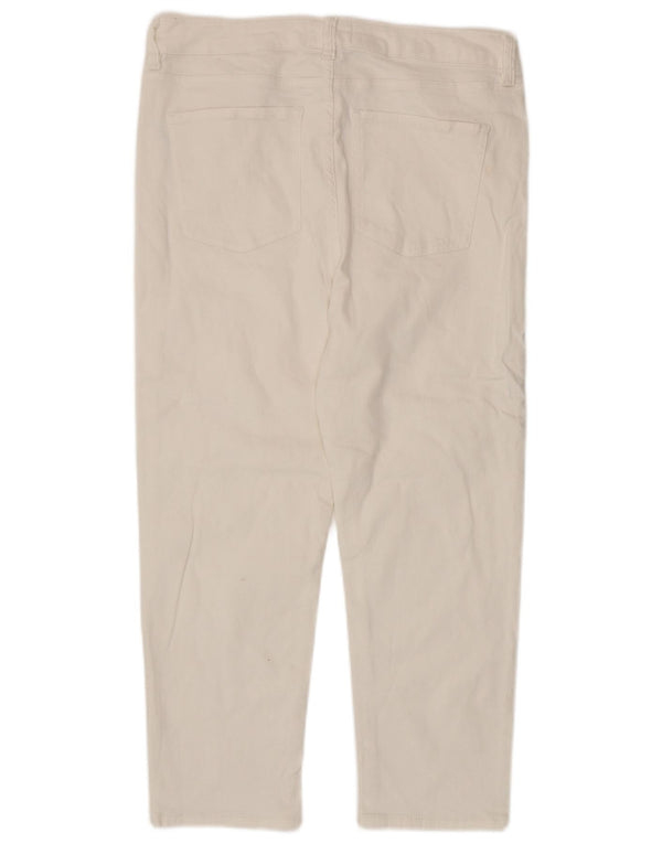 Marks & Spencer Womens Cigarette Cropped Jeans UK 18 XL W36 L24 White