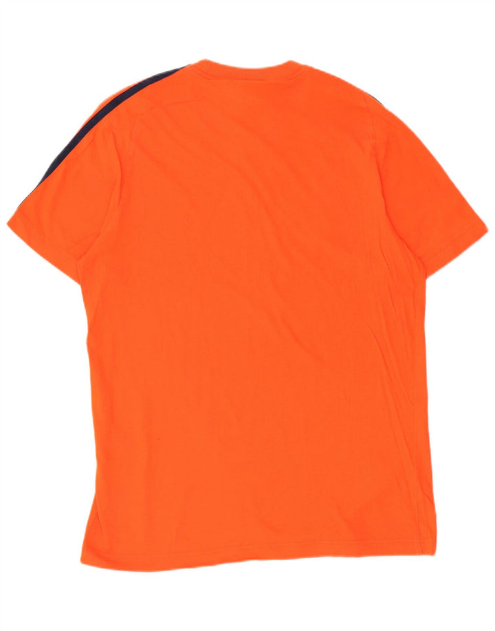 ADIDAS Mens T-Shirt Top Medium Orange Cotton