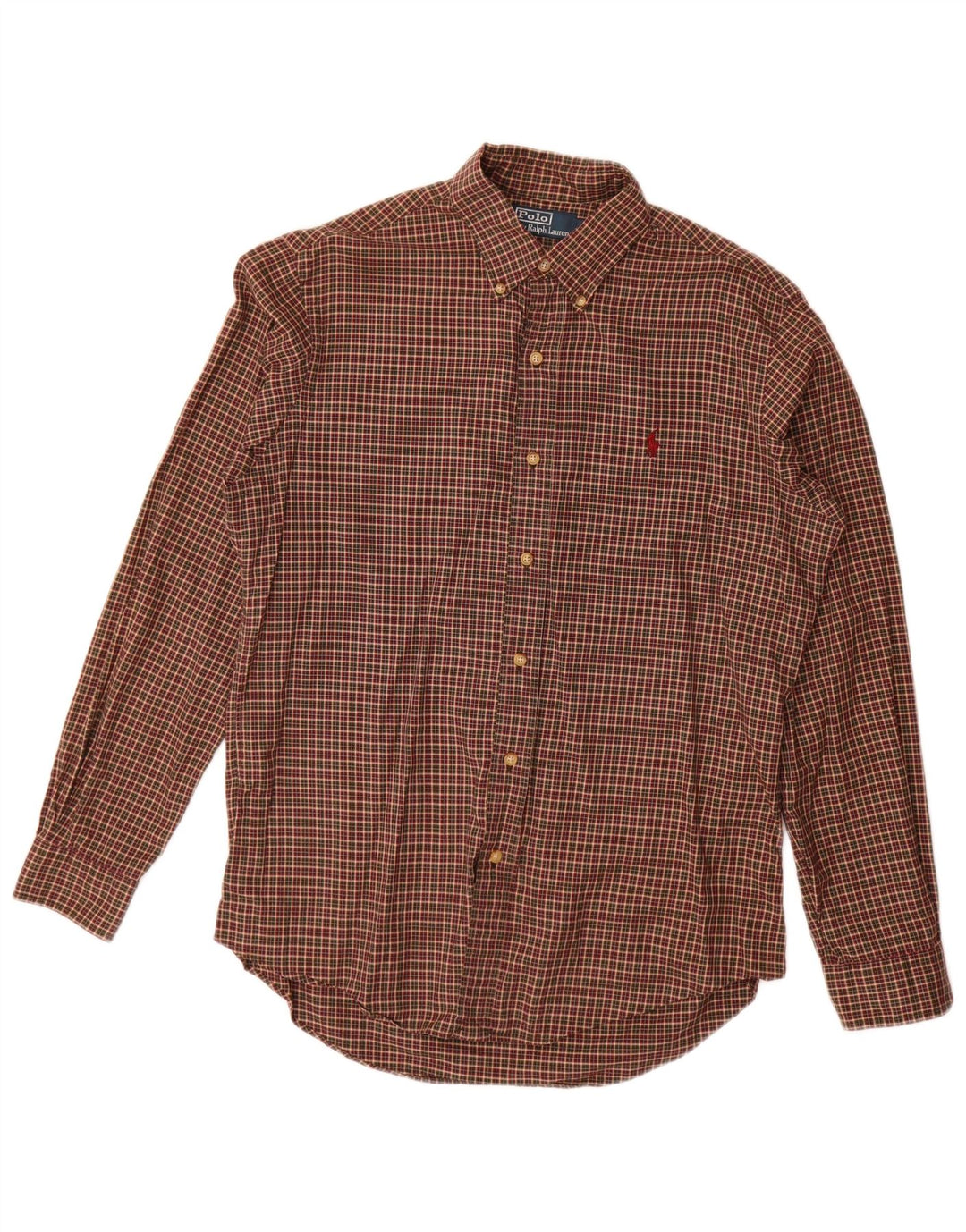 Polo Ralph Lauren Herre flannelskjorte Medium brun ternet bomuld