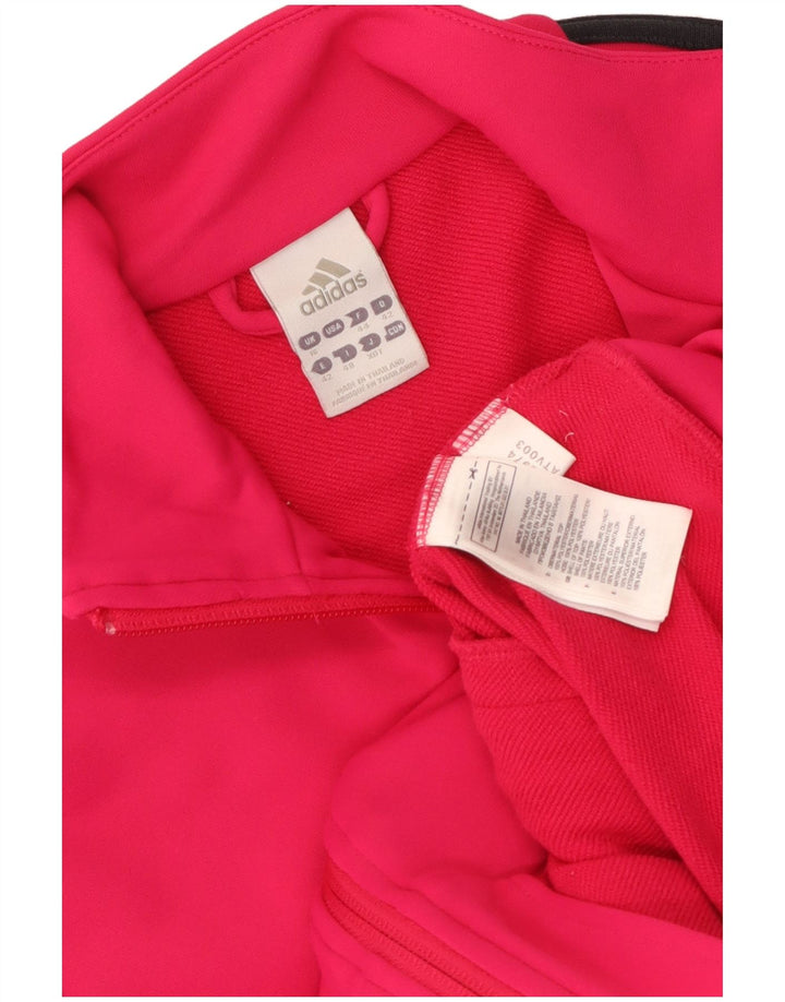 Adidas træningsdragt topjakke til kvinder UK 16 Large Pink Polyester