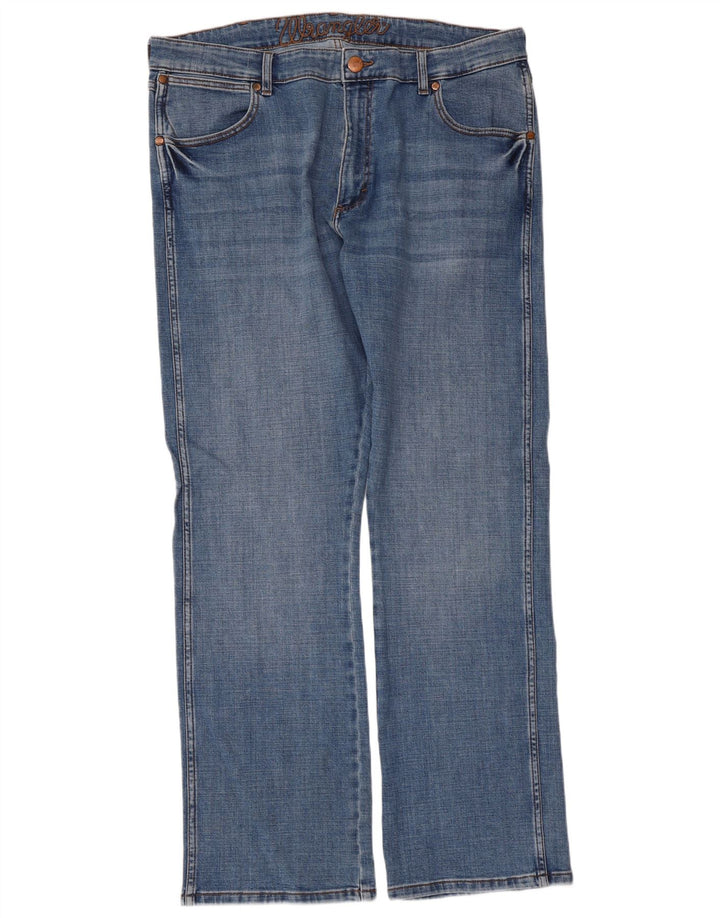 Wrangler Herre Texas Straight Jeans W38 L32 Blå