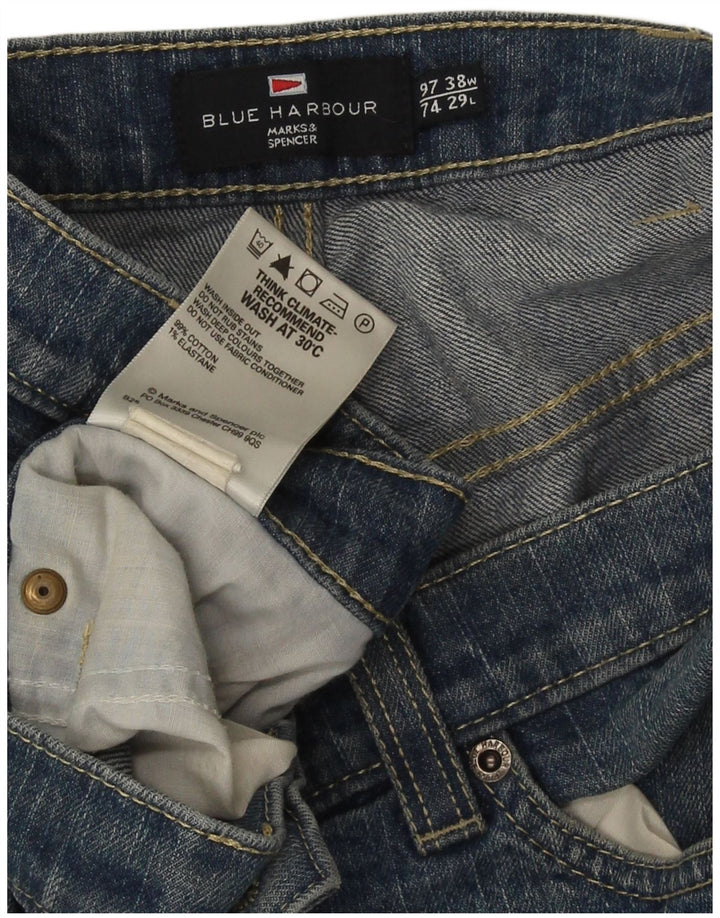 Marks & Spencer Herre Blue Harbor Regular Fit Jeans W38 L29 Blue Cotton