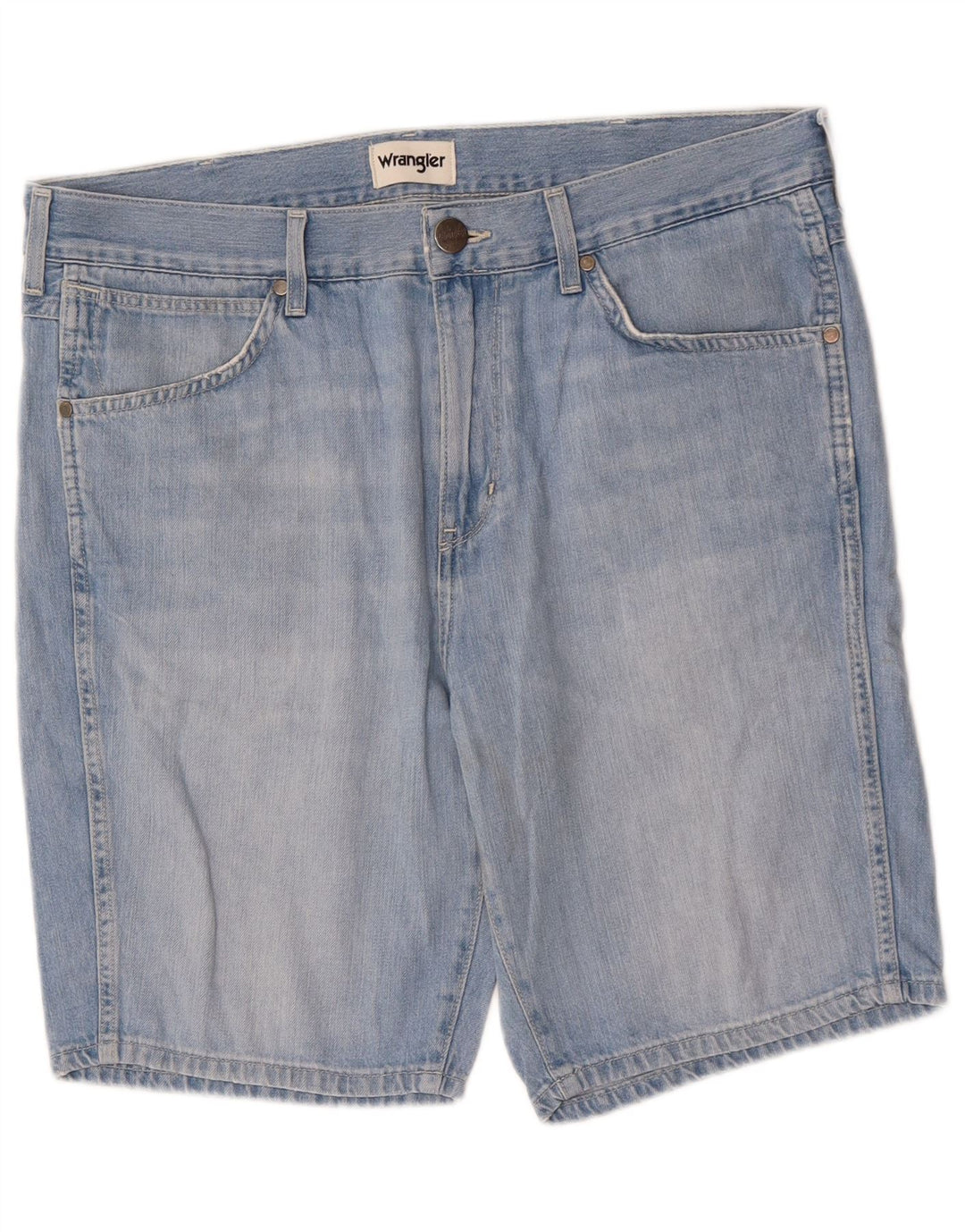WRANGLER Denimshorts til mænd W33 Mellemblå bomuld