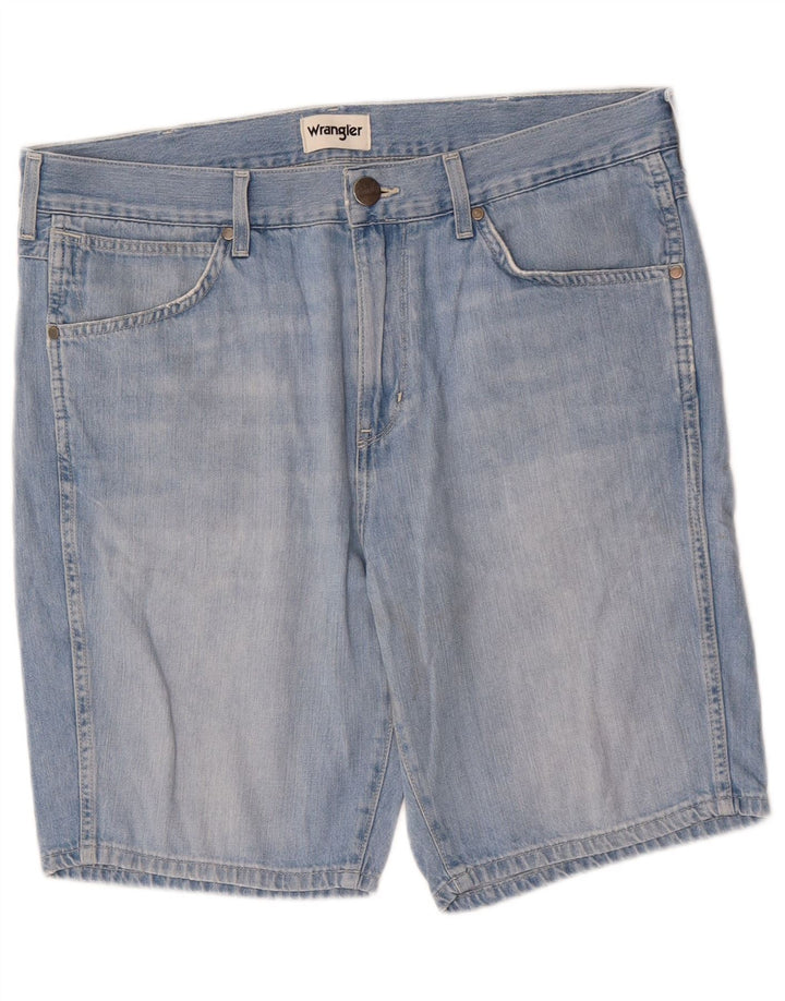 WRANGLER Denimshorts til mænd W33 Mellemblå bomuld