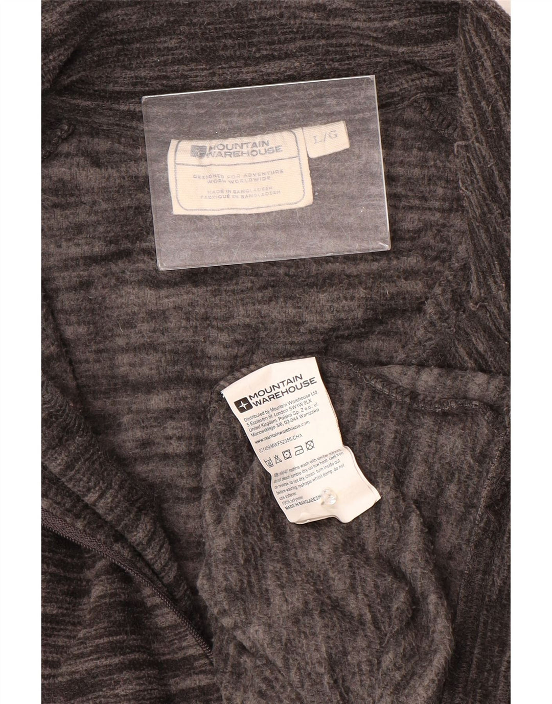 Mountain Warehouse Herre Zip Neck Fleece Jumper Stor Grå Flecked Polyester