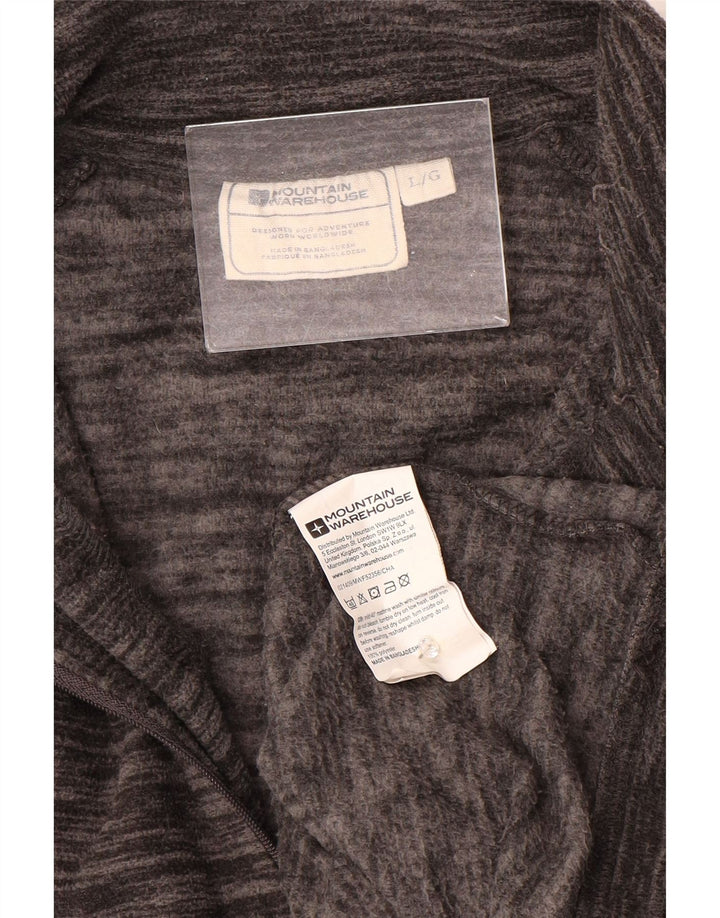 Mountain Warehouse Herre Zip Neck Fleece Jumper Stor Grå Flecked Polyester