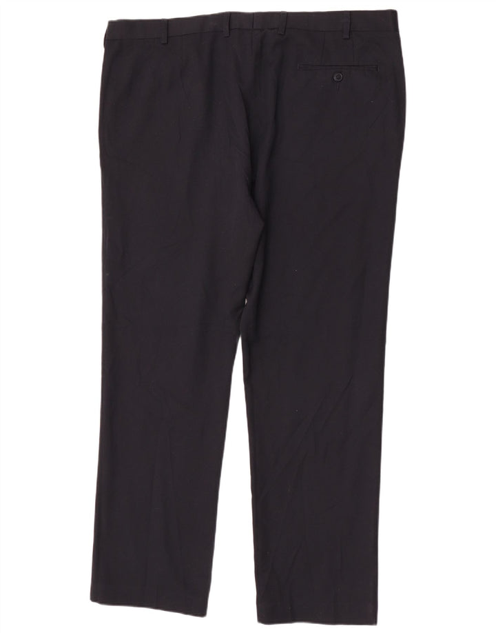 Marks & Spencer Herre Regular Fit Suit Bukser W42 L31 Marineblå polyester