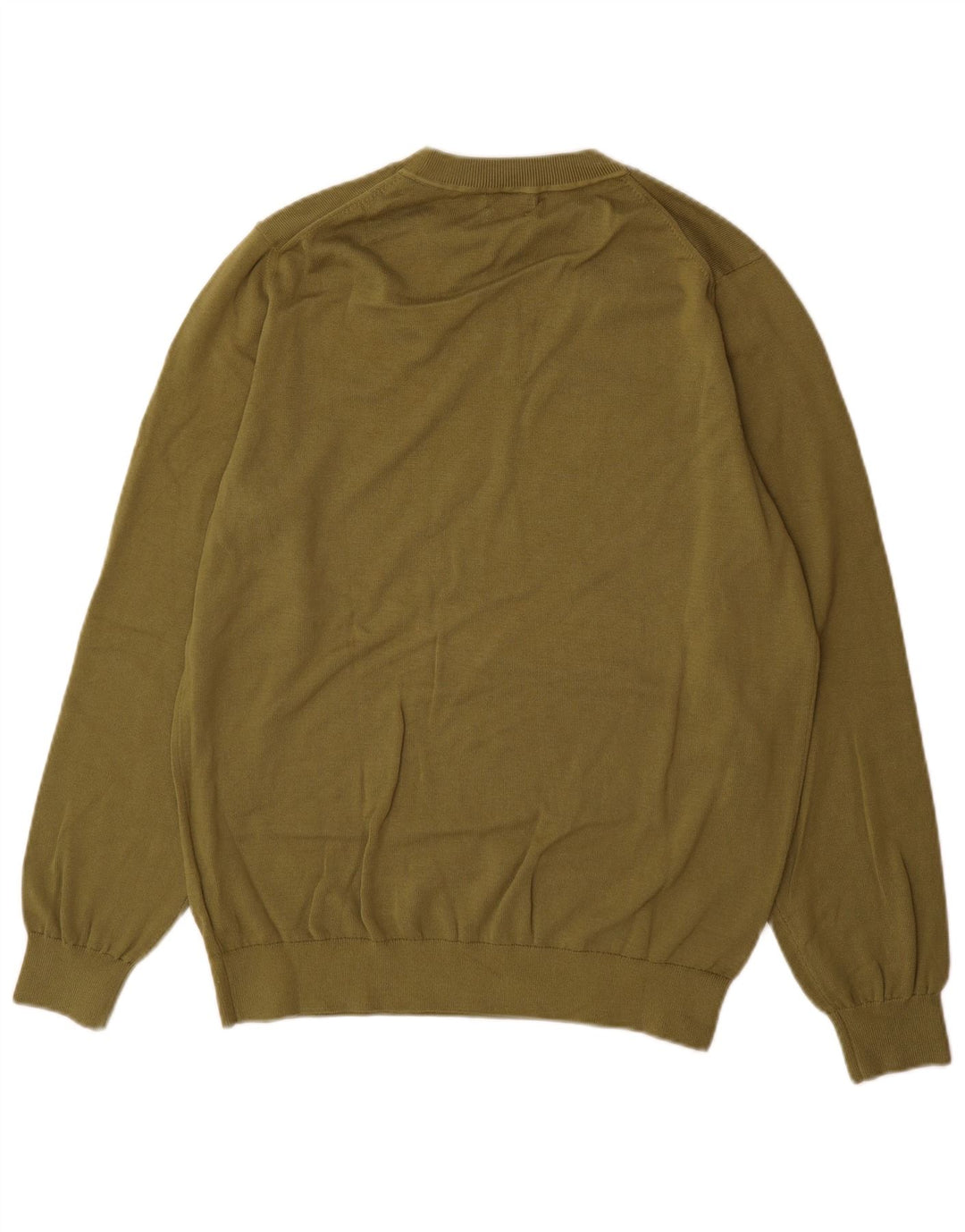 Massimo Dutti Herre V-hals sweater Stor Khaki Bomuld