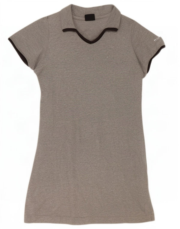 Champion Dame Polo Dress UK 12 Medium Grey Bomuld