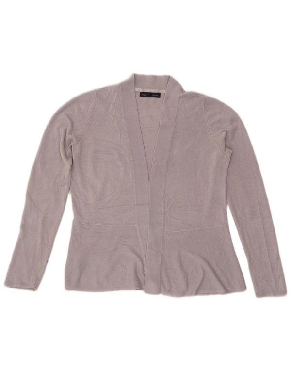 Marks & Spencer Womens Open Cardigan Sweater UK 12 Medium  Grey Acrylic