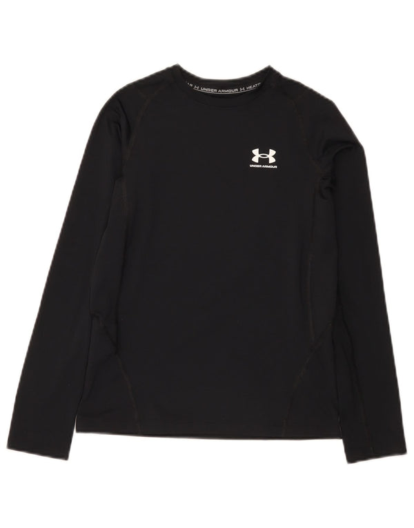 Under Armour Boys Heat Gear Top Langærmet 9-10 år Medium Sort