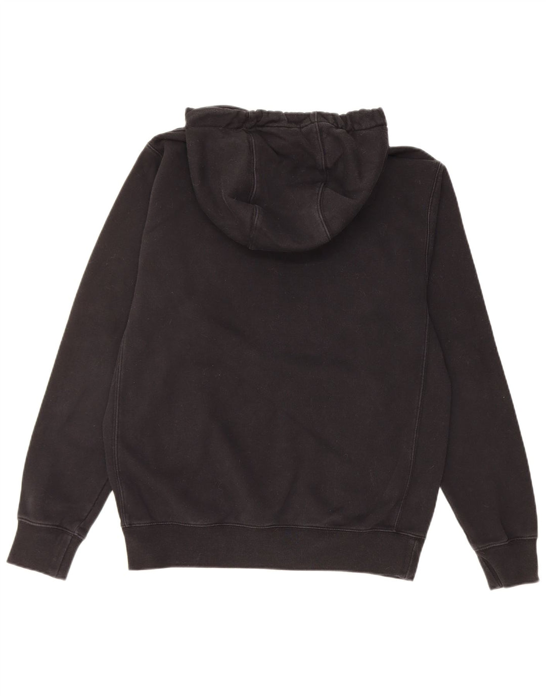 NIKE Mens Tall Hoodie Jumper Small Black Cotton