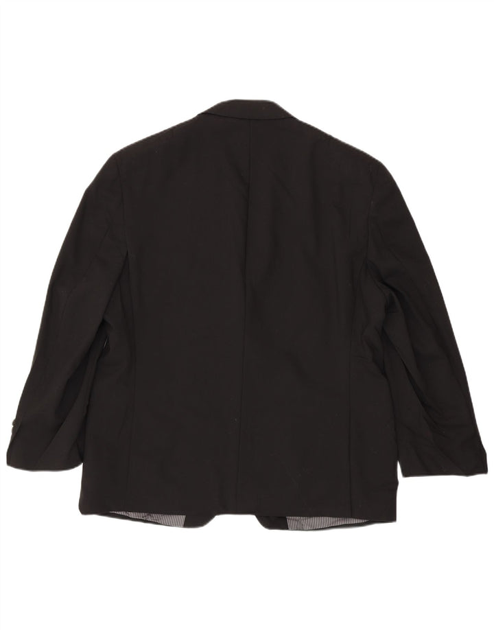 Calvin Klein Herre 2-knaps blazerjakke UK 44 Stor sort uld