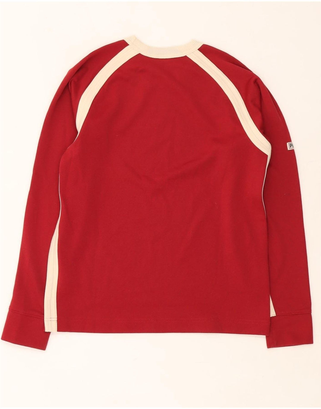 PUMA Herre Top Langærmet Lille Rød Colourblock Polyester
