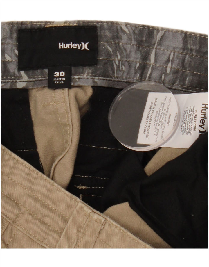 HURLEY Herre Cargo Shorts W30 Medium Beige Bomuld