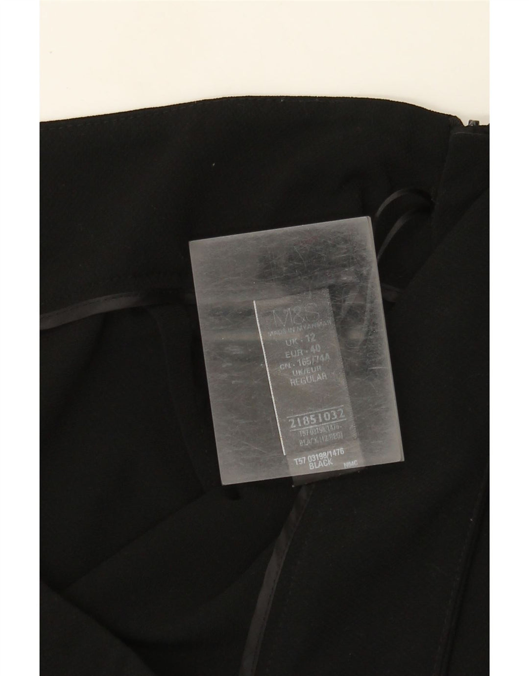 Marks & Spencer Lige Capri-bukser til kvinder UK 12 Medium W30 L23 Sort
