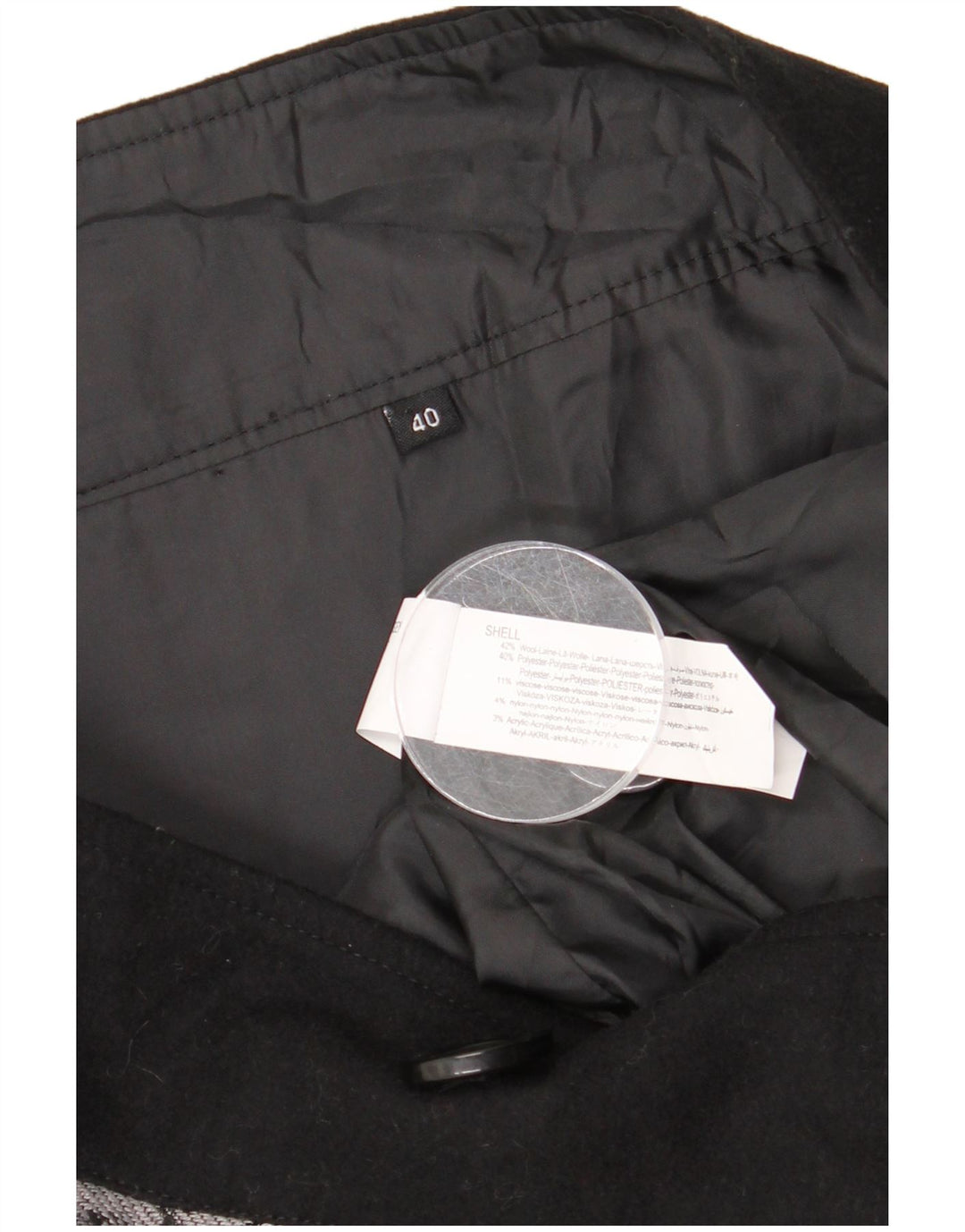 Desigual Wrap-nederdel til kvinder EU 40 Medium W32 Sort Patchwork-uld