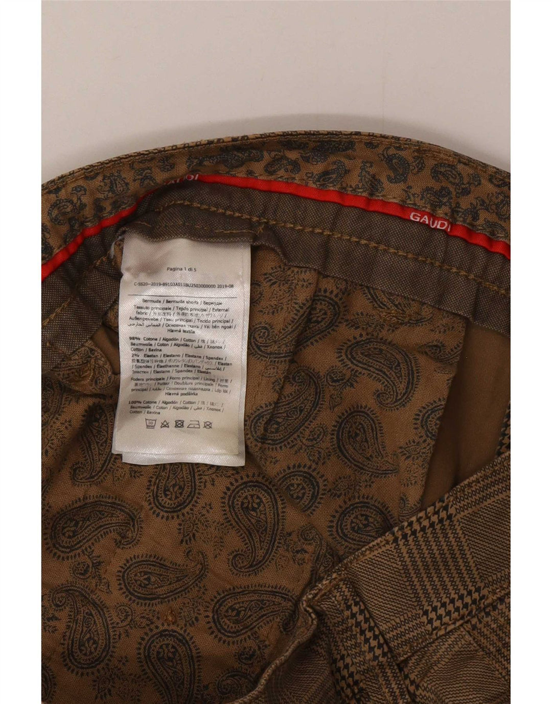 Gaudi Herre Dakota Chino Shorts W32 Medium brun ternet bomuld