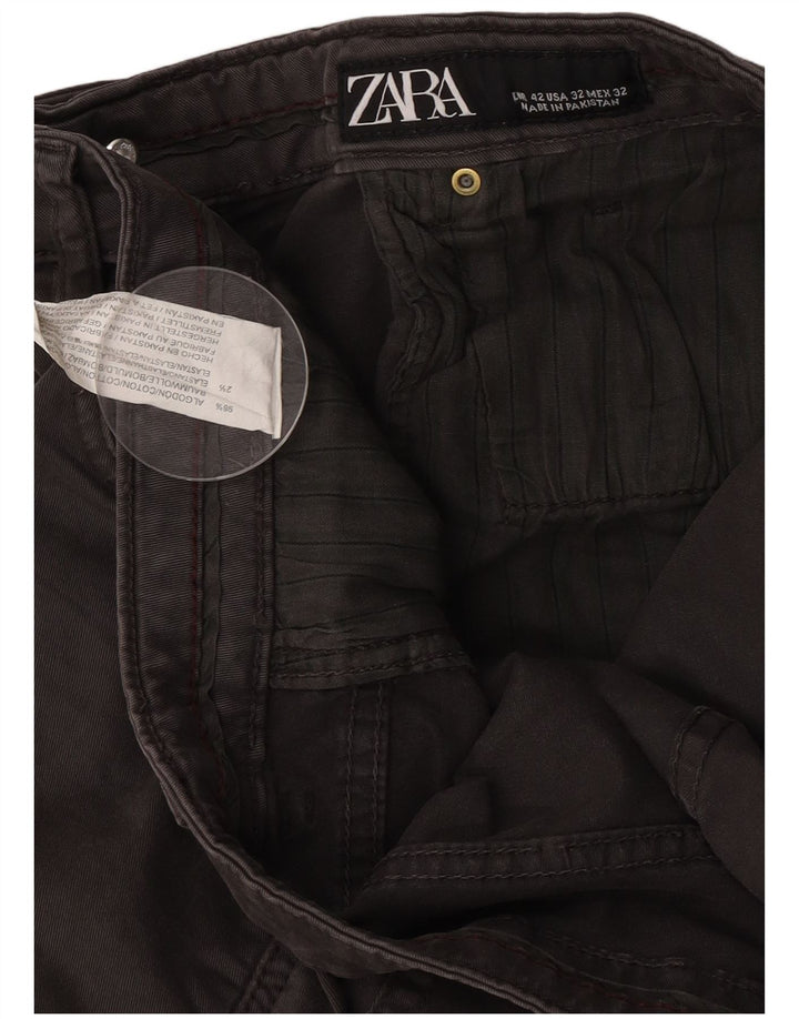 Zara Herre Slim Jeans EU 42 Large W32 L30 Brun Bomuld