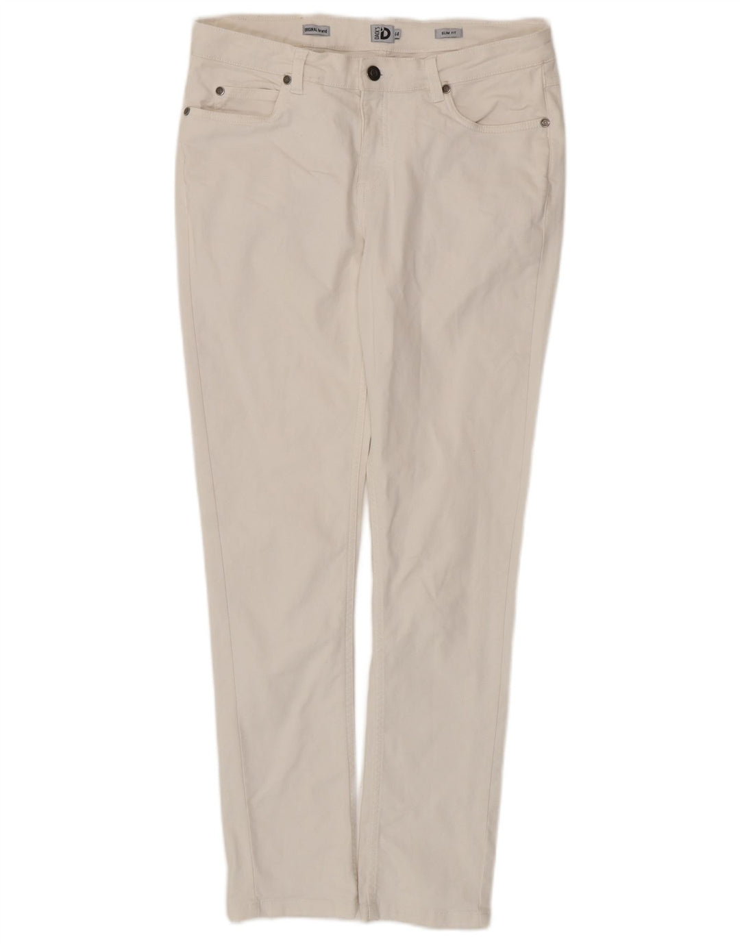 DACK'S Dame Slim Jeans IT 44 Medium W32 L28 Hvid Bomuld