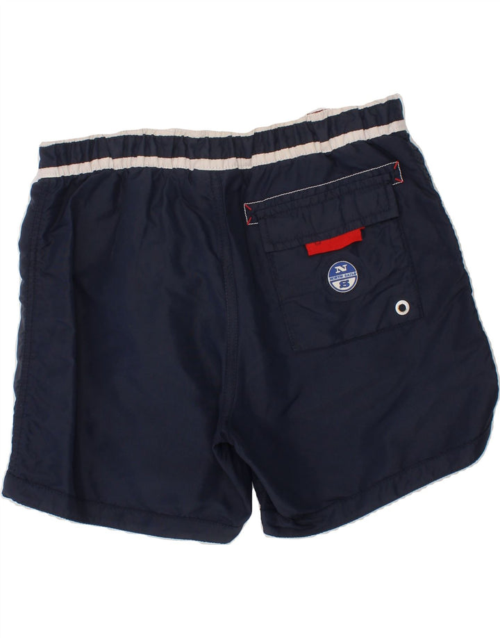 NORTH SAILS Boys Graphic Swimming Shorts 9-10 Years  Navy Blue Nylon Vintage North Sails and Second-Hand North Sails from Messina Hembry 