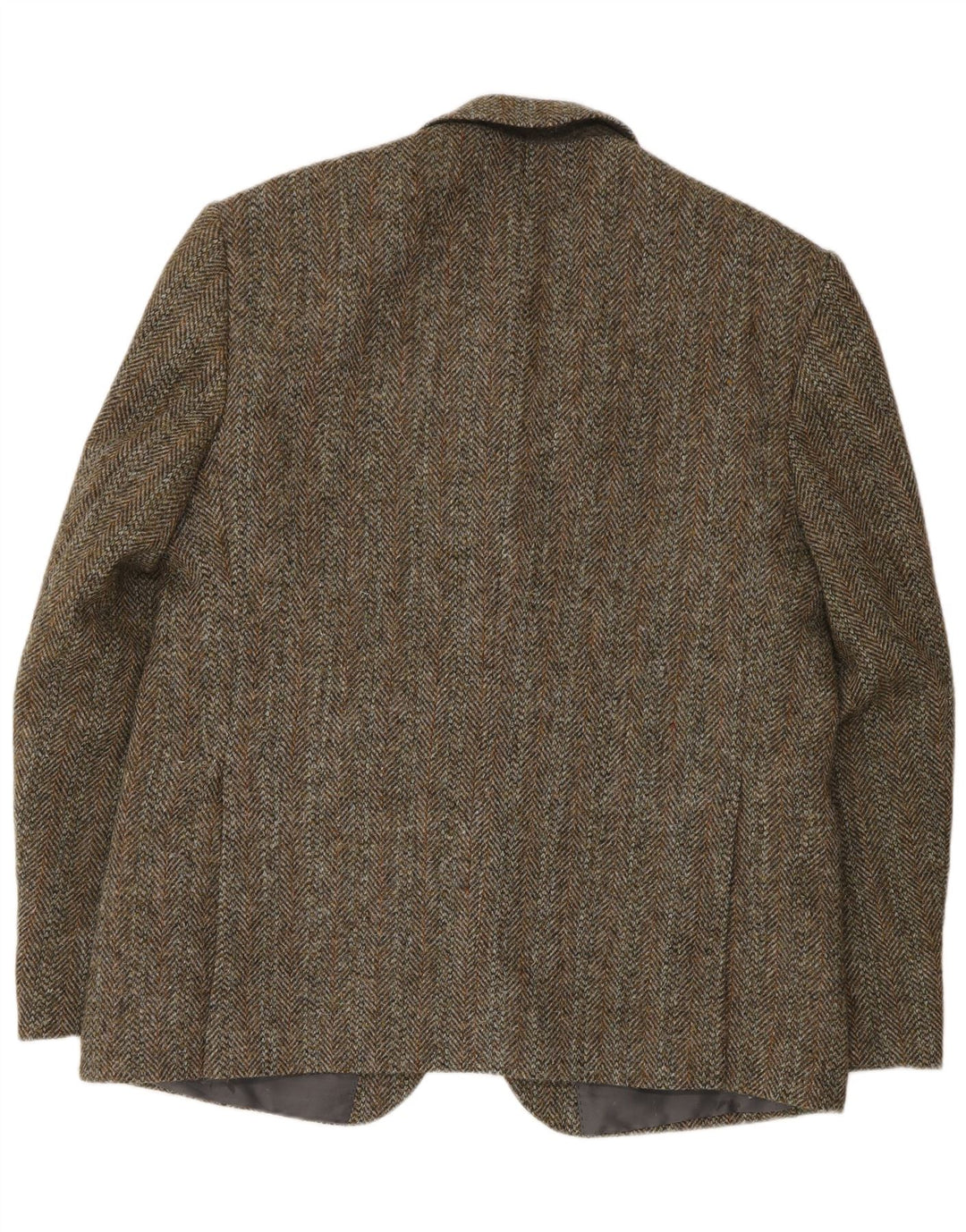 HARRIS TWEED Herre 2-knaps blazerjakke UK 46 3XL Grøn sildebensuld