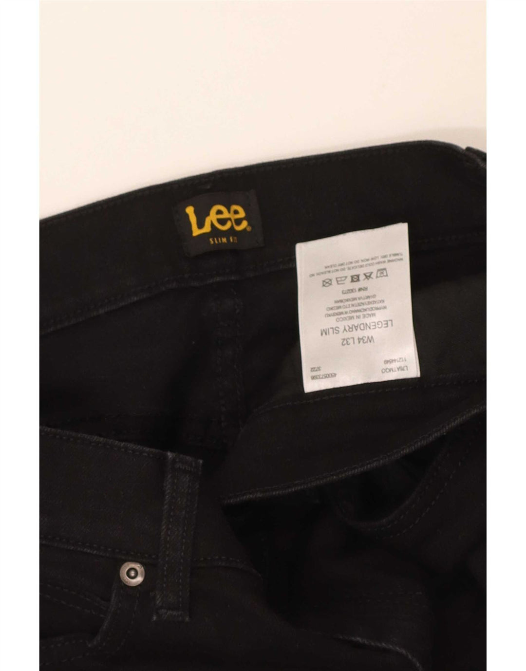 Lee Herre Legendary Slim Jeans W34 L32 Sort Bomuld