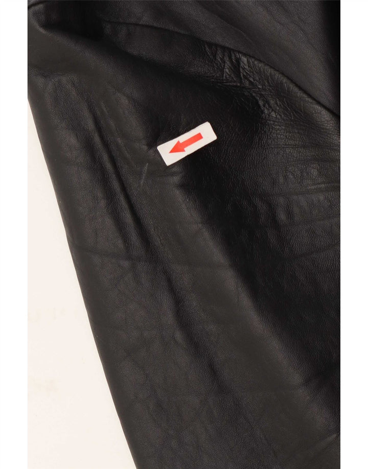 Vintage herre 2-knaps læder blazerjakke UK 38 Medium Sort