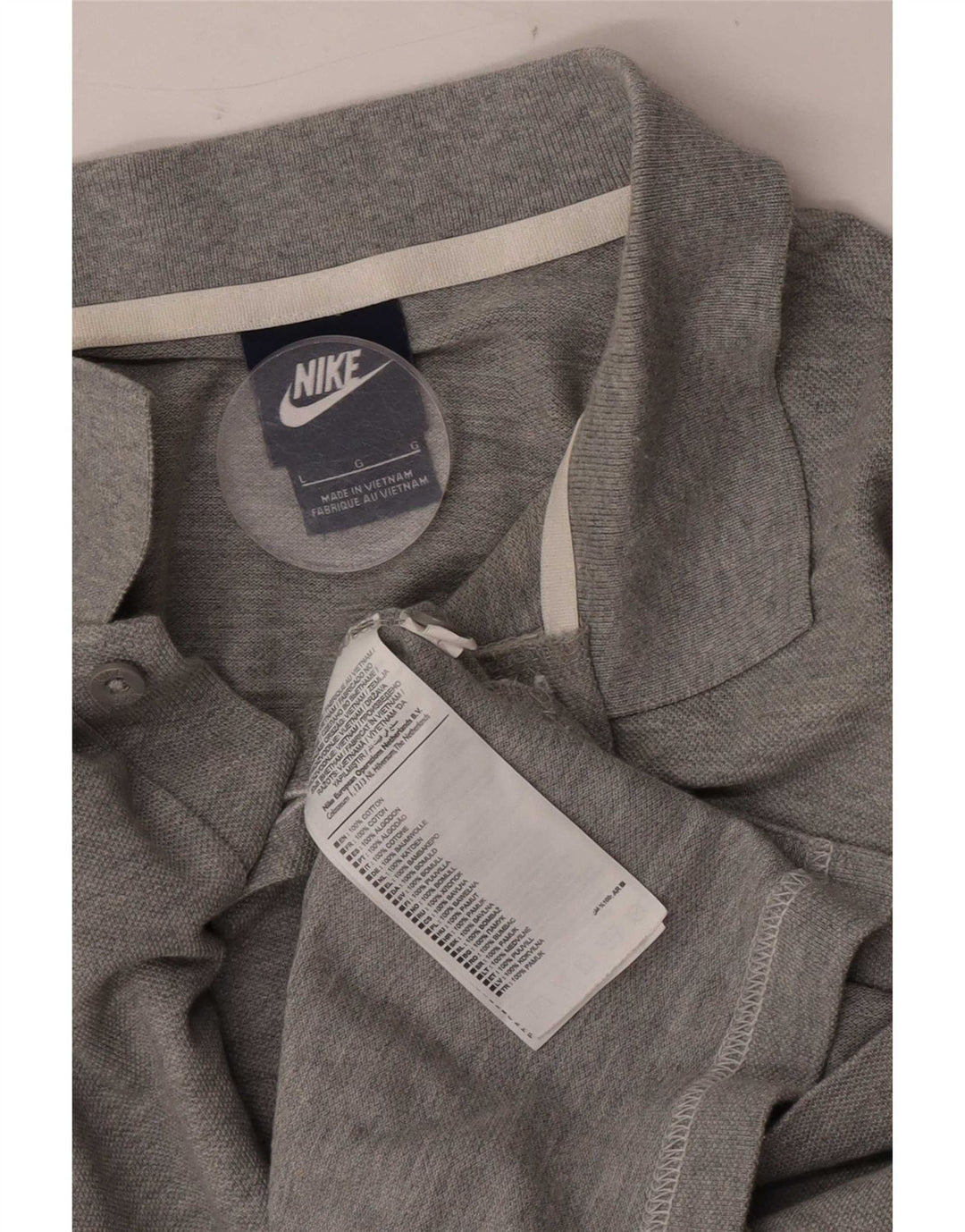 Nike Poloshirt til mænd, stor grå flækket bomuld