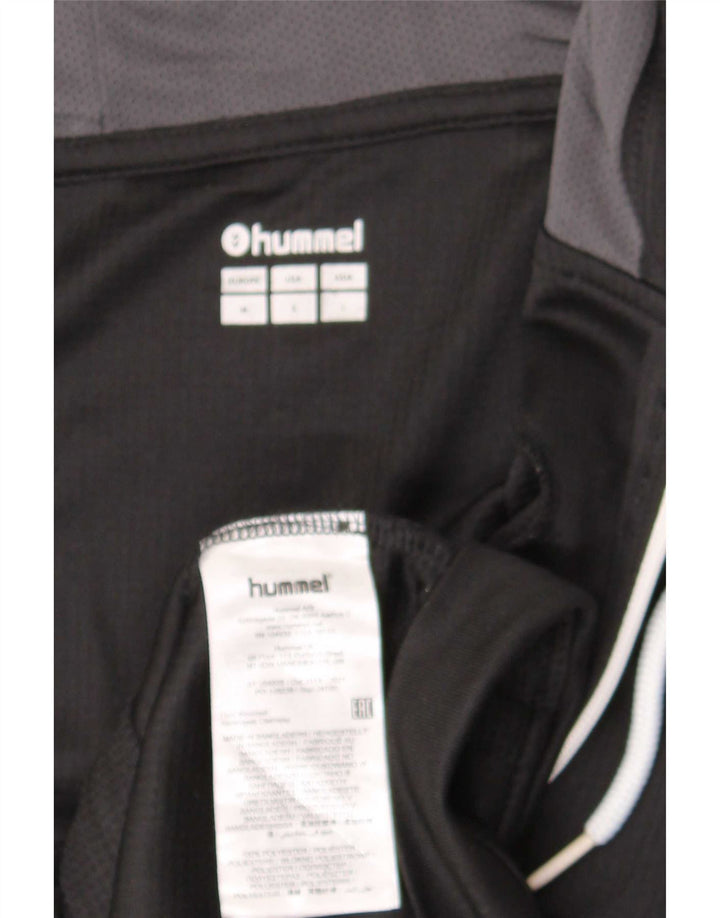 Hummel Herre grafisk hættetrøje med lynlås mellem sort polyester