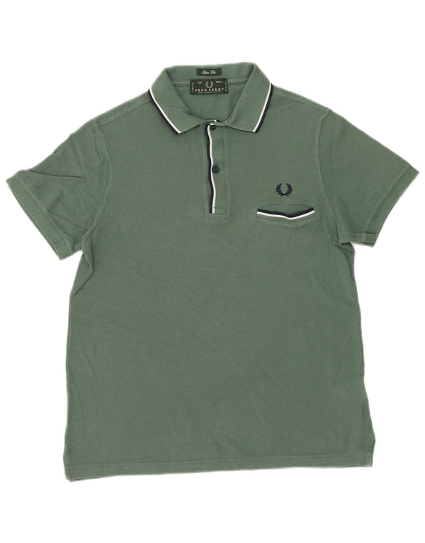 Fred Perry Herre Slim Fit Polo Shirt Medium Green Bomuld
