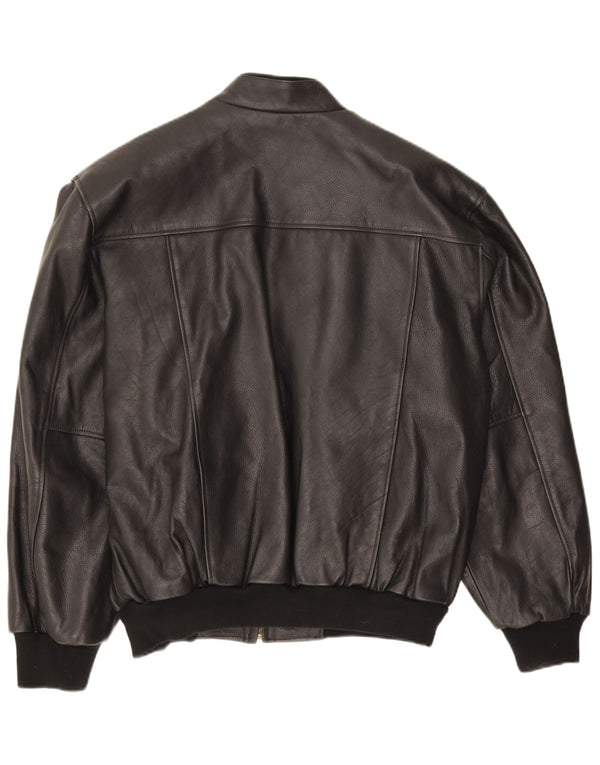 Vintage herre læderjakke UK 42 XL Sort