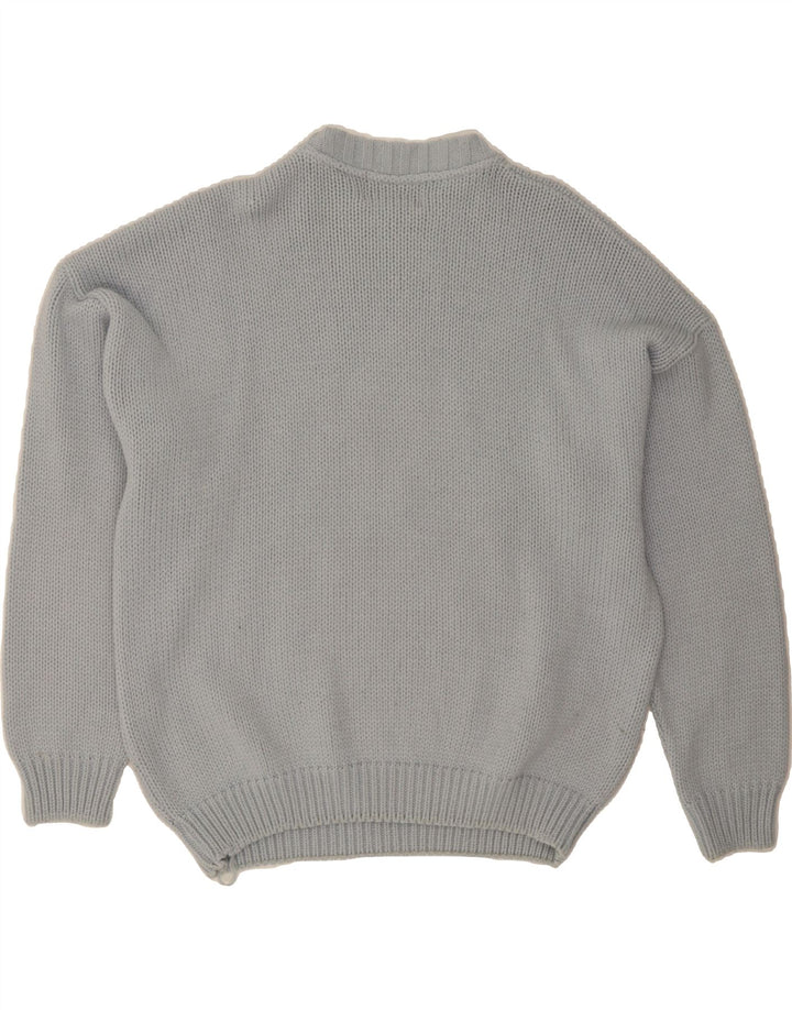 TOBIA SYSTEM Mens Crew Neck Jumper Sweater XL Blue Wool Vintage Tobia System and Second-Hand Tobia System from Messina Hembry 