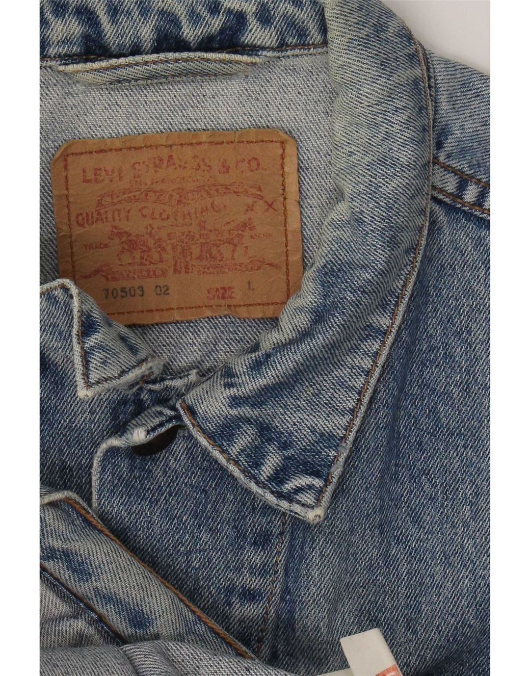 Levi's Herre denimjakke UK 40 Large Blue Cotton