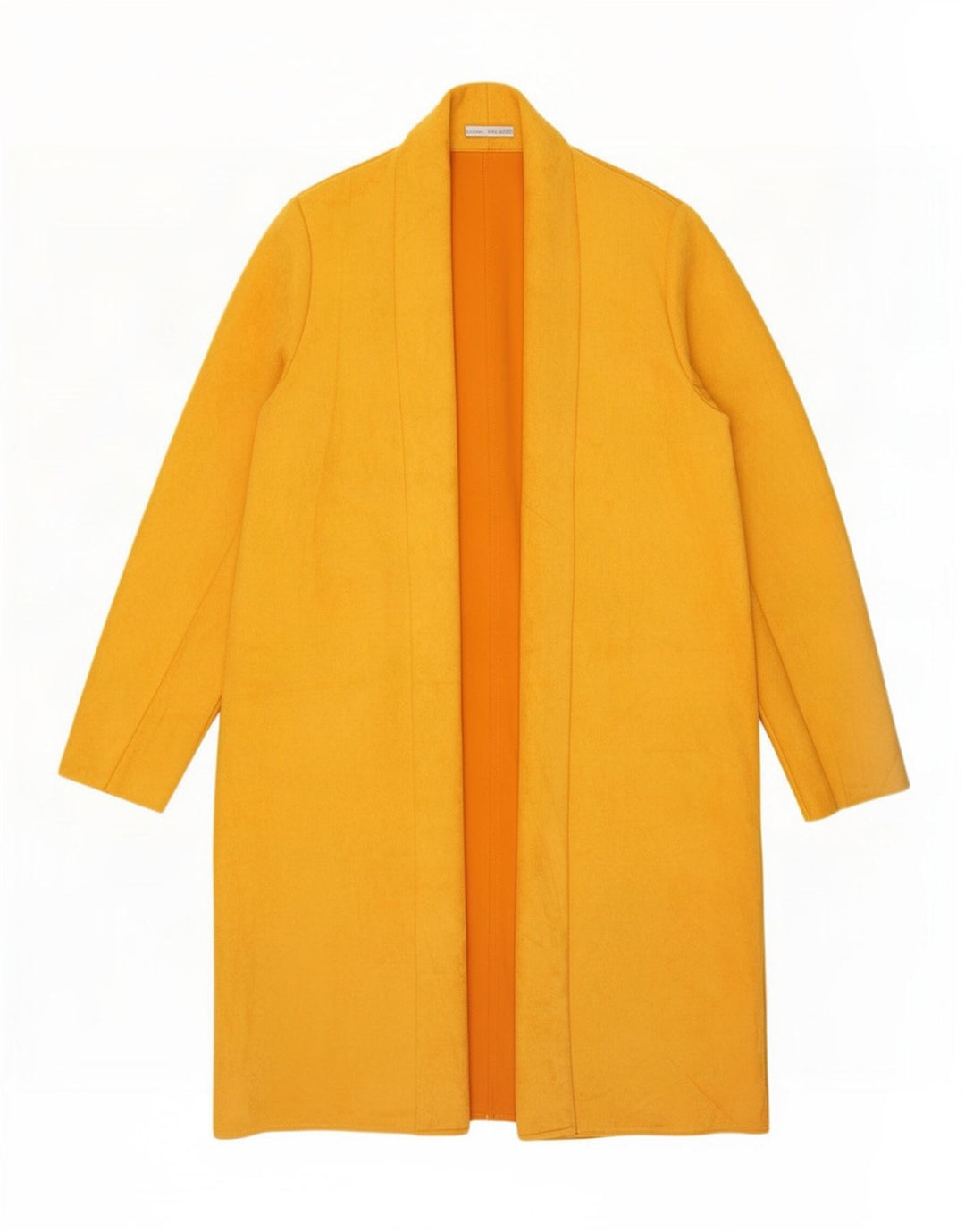 Zara Womens Open Overcoat UK 18 XL Gul Polyester