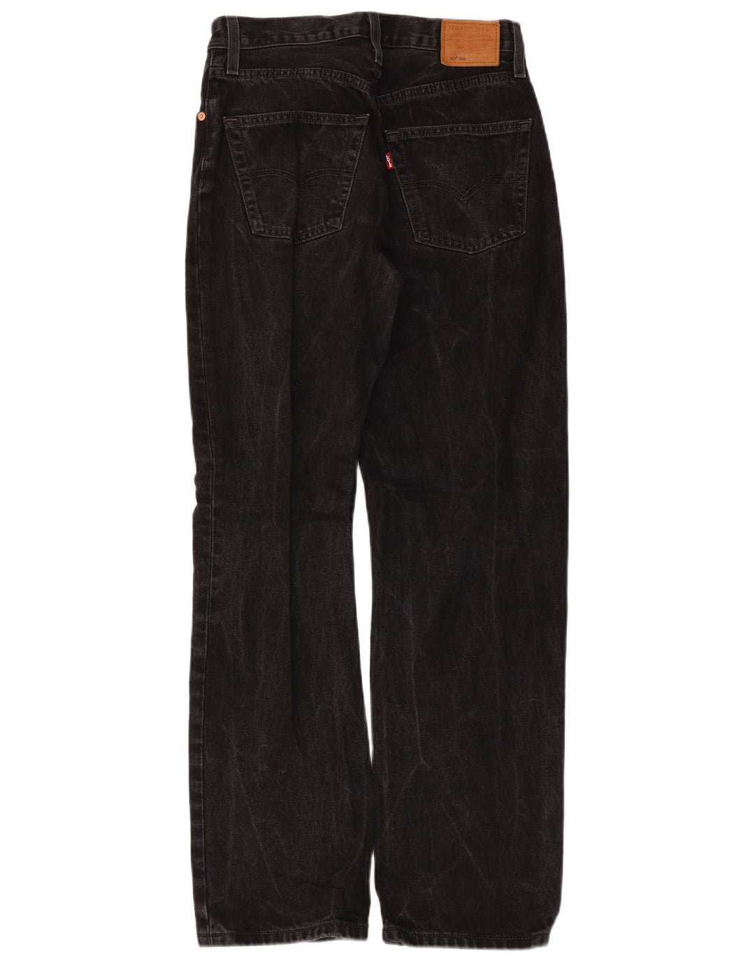 Levi's Dame 501 Straight Jeans W26 L32 Sort Bomuld