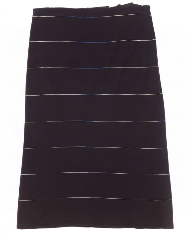 Missoni Sport Dame A-Line nederdel W34 Stor marineblå stribet uld