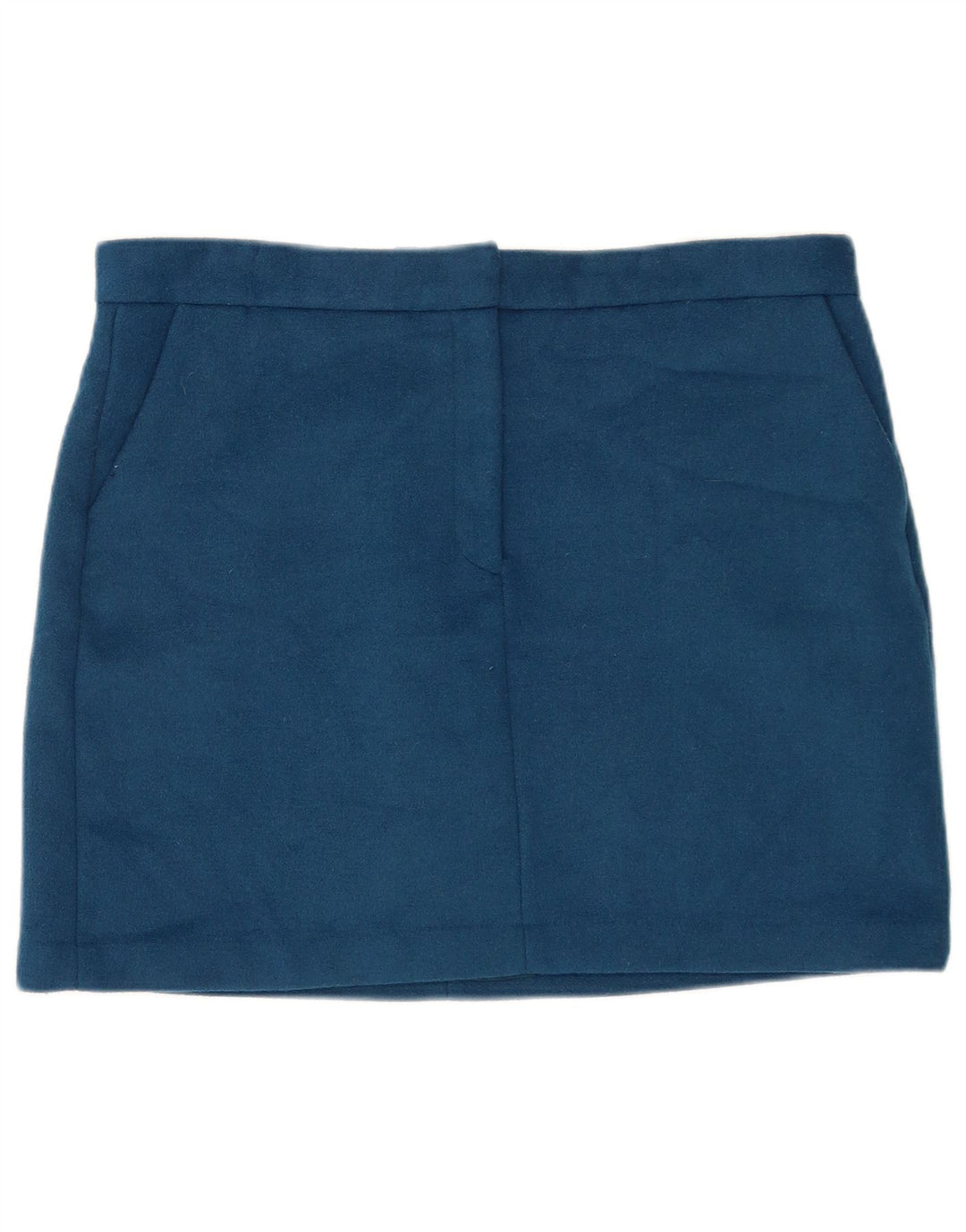 Marks & Spencer Dame Mini-nederdel UK 18 XL W36 Blå Polyester