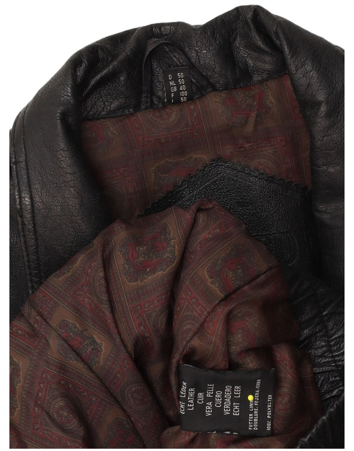 Vintage herre læderjakke UK 40 Stor sort læder