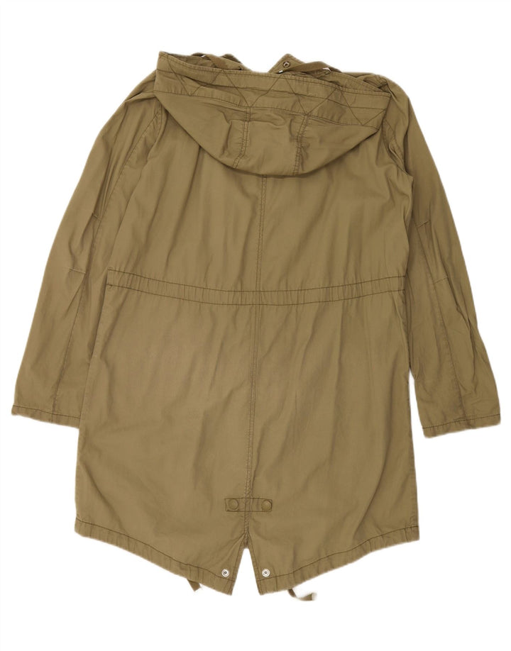 TOPSHOP Womens Oversized Hooded Parka Jacket UK 8 Small Khaki Cotton Vintage Topshop and Second-Hand Topshop from Messina Hembry 
