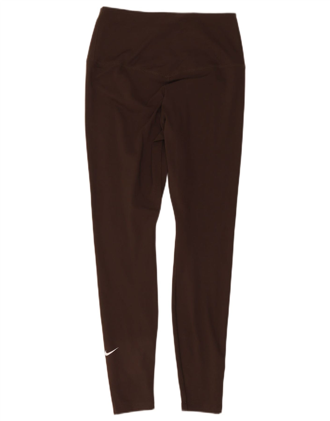 Nike Dame Dri Fit Leggings UK 12 Medium Brun Polyester