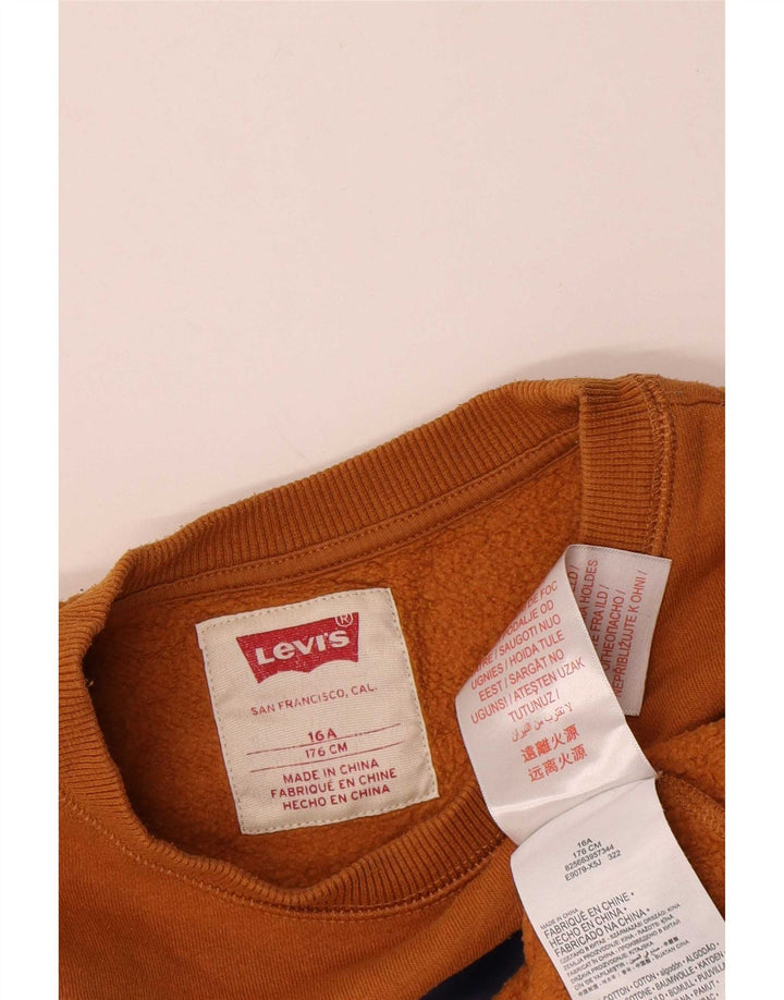 Levi's Boys Grafisk Sweatshirt Jumper 15-16 år Brun Bomuld